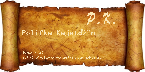 Polifka Kajetán névjegykártya